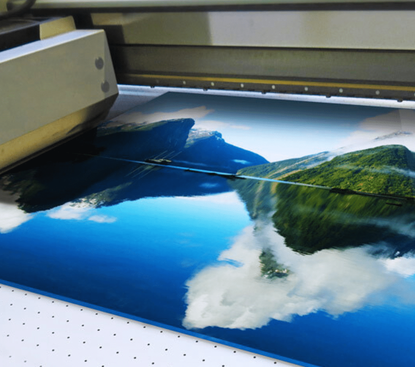 UV printing machine producing vibrant, durable, high-quality prints