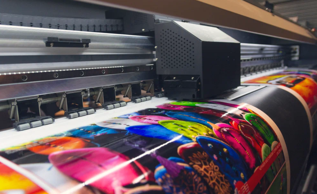 Business using digital printing services for customized marketing materials.