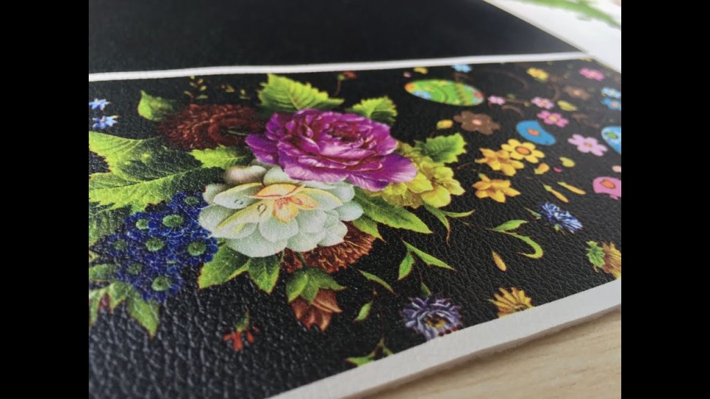 Precision UV printing on fabric and leather materials for high-quality business applications.