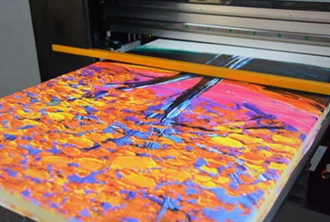 Custom wood UV printing showcasing vivid colors and a durable finish for professional branding