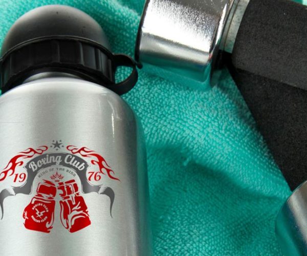 Boxing club metal water bottles