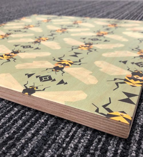 Wood UV printing – rich, full-color, scratch-proof design on natural wood