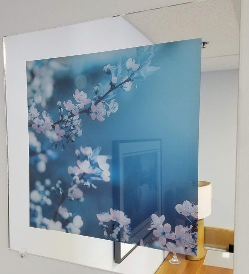 Mirror with full-color UV printing – vibrant, durable & scratch-resistant